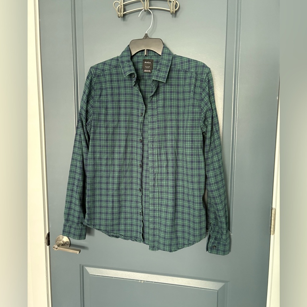 RVCA Dark Plaid Men's Shirt